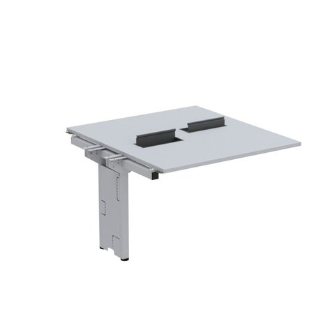 Complemento de Mesa Plataforma para Coworking para 2 Pessoas 110x140 110cm Industrial Cinza