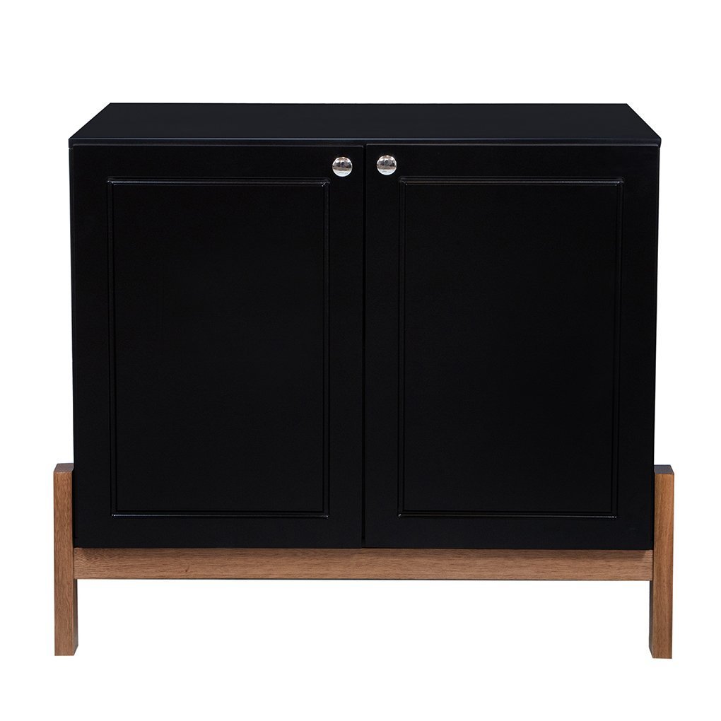 Balcão Buffet Tokio em Madeira Maciça e Mdf Natural/preto - 5