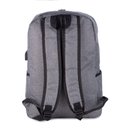Ver imagem 4 de Mochila para Notebook Executiva Ht-8002 Tecido Impermeavel Entradasb Poliester - Cinza