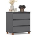 Ver imagem 1 de Mini Cômoda Ej 3 Gavetas Cinza – EJ Móveis