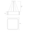 Ver imagem 2 de Lustre Pendente Madeira Arredondado 35x35cm - Freijó