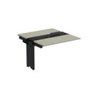 Ver imagem 1 de Complemento de Mesa Plataforma para Coworking para 2 Pessoas 120x140 120cm Industrial Nogueira Casblanca e Preto Bege