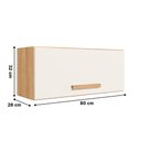 Ver imagem 3 de Armario Aéreo de Cozinha Basculhante 80 Cm 1 Porta Intenza Nicioli Freijó/off White