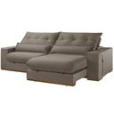 Ver imagem 1 de Sofá com Chaise B002 3 Lugares Retrátil e Reclinável 230cm Caramelo Meu Sofá Online
