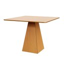 Ver imagem 3 de Mesa de Jantar Quadrada 105 cm para 4 Pessoas Base Pirâmide 100% MDF Dalla Costa Cor:Carvalho Rosé
