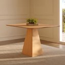 Ver imagem 1 de Mesa de Jantar Quadrada 105 cm para 4 Pessoas Base Pirâmide 100% MDF Dalla Costa Cor:Carvalho Rosé