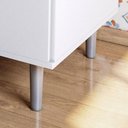 Ver imagem 6 de Balcão para Cooktop 1,05m 4 Bocas 1 Nicho com 1 Porta e Gaveta Turim Branco