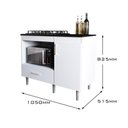 Ver imagem 4 de Balcão para Cooktop 1,05m 4 Bocas 1 Nicho com 1 Porta e Gaveta Turim Branco
