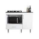 Ver mais imagens de Balcão para Cooktop 1,05m 4 Bocas 1 Nicho com 1 Porta e Gaveta Turim Branco