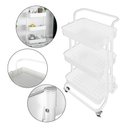 Ver imagem 2 de Carrinho Organizador Multiuso com Rodas 3 Prateleiras