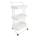 Ver imagem 3 de Carrinho Organizador Multiuso com Rodas 3 Prateleiras