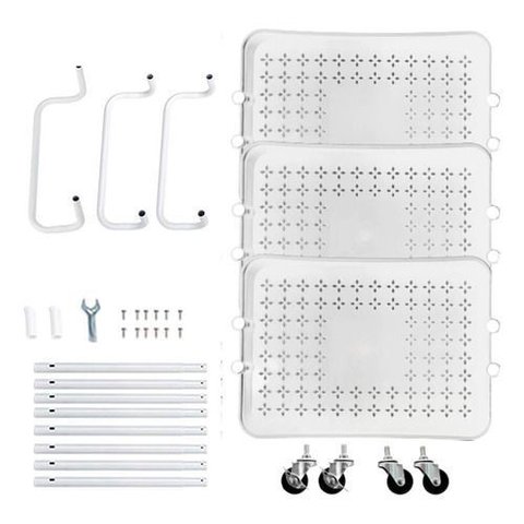 Carrinho Organizador Multiuso com Rodas 3 Prateleiras