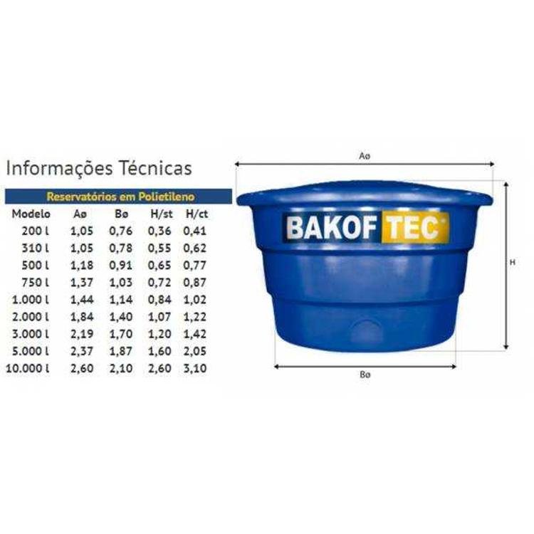 Caixa D/agua Polietileno 500 Litros Bakof - 2