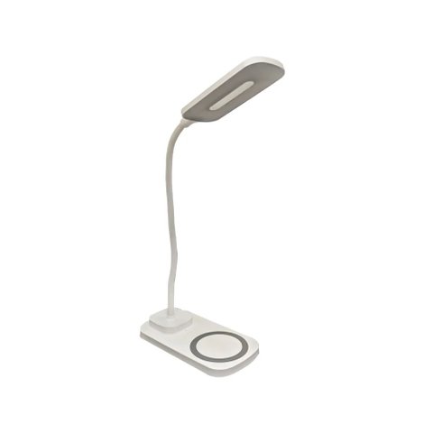 Luminária de Mesa LED Carregamento Sem Fio Induçao Celular Touch Articulavel 3 Cores