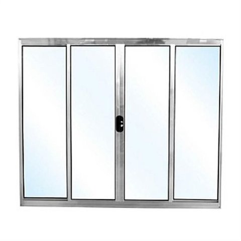 Vitrô de 4 Folhas com Basculante e com Grade 120x 150 Metros - 0054 - Janellot Vitro 4f 120x150 C/ba