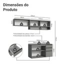 Ver imagem 4 de Armário de Cozinha Compacta Suspenso 200cm Cinza Nice Madesa 11