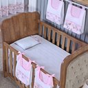 Ver imagem 1 de Kit de Berço Lençol + Fronha Percal de Algodão Menino Menina 2 Peças:safari Rosa