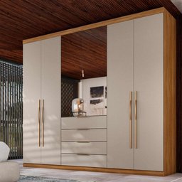 Guarda Roupa Casal 6 Portas com Espelho Giardino Amendola Touch/nude Prime Tx - Demóbile - 5