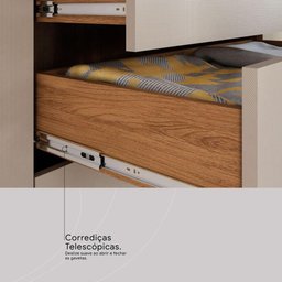 Guarda Roupa Casal 6 Portas com Espelho Giardino Amendola Touch/nude Prime Tx - Demóbile - 3