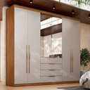 Ver imagem 7 de Guarda Roupa Casal 6 Portas com Espelho Giardino Amendola Touch/nude Prime Tx - Demóbile