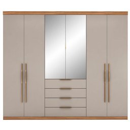 Guarda Roupa Casal 6 Portas com Espelho Giardino Amendola Touch/nude Prime Tx - Demóbile - 9