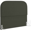 Ver imagem 2 de Cabeceira Cama Box Queen 160cm Orgânica Lanna W01 Linho Verde Musgo - Lyam Decor