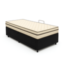 Ver imagem 1 de Cama Box Colchão Solteiro 188x88 Báu e Cama Auxiliar Preto
