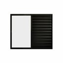 Ver imagem 1 de Veneziana de Correr 3 Folhas S/grade Aluminio Preto 1.00 X 1.00 Linha Modular - Hale