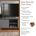 Ver imagem 2 de Rack Bancada Flow Cinza para Sala de Estar com Design Moderno e Espaço para Organização