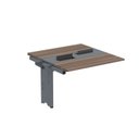 Ver imagem 1 de Complemento de Mesa Plataforma para Coworking para 2 Pessoas 130x140 130cm Industrial Walnut e Grafito Marrom