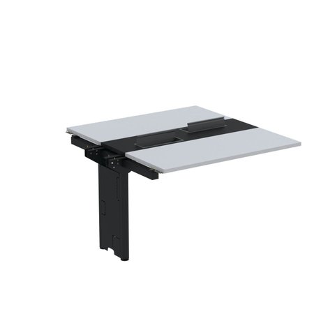 Complemento de Mesa Plataforma para Coworking para 2 Pessoas 130x140 130cm Industrial Cinza e Preto