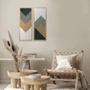 Ver imagem 2 de Kit 2 Quadros Decorativos Tons Neutros para Quarto