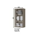 Ver imagem 3 de Armário Aéreo Cozinha Modulado Connect 1 Porta Duna/Cristal - Henn