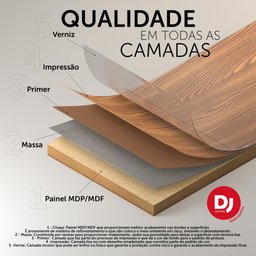 Rack para Tv até 50 Polegadas 1 Porta Dj Móveis Eric Carvalho Nobre Griz - 8