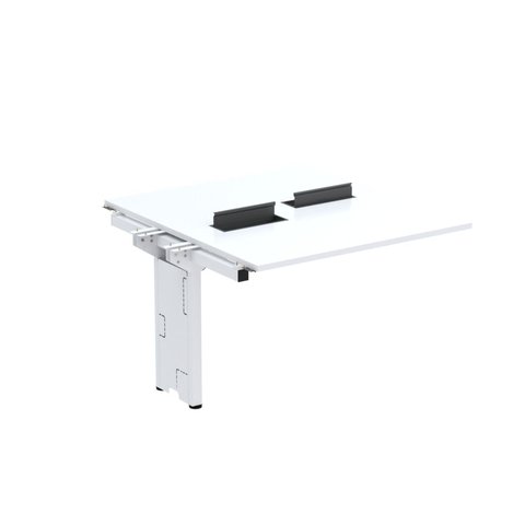 Complemento de Mesa Plataforma para Coworking para 2 Pessoas 140x140 140cm Industrial Branco