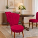 Ver imagem 1 de Conjunto 2 Cadeiras Estofadas Sala de Jantar Anna Suede Vermelho