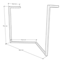 Ver imagem 5 de Mesa Industrial Base Ferro Preto em V Tampo 137x90 Canela 4 Cadeiras Eames Madeira Assento Branco