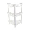 Porta Shampoo Porta Treco Pratileira Triangular de 3 Andares Branco - 5