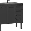 Ver imagem 4 de Gabinete de Pia Cozinha 117cm 100% Aço 2 Porta e 4 Gavetas:Preto