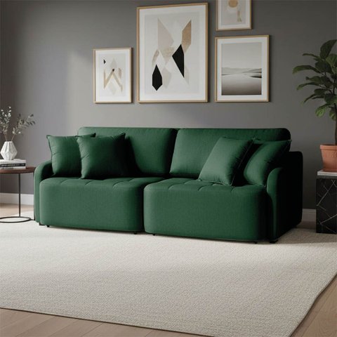 Sofá 4 Lugares Retrátil Reclinável 220cm Breno Linho K01 - D'rossi