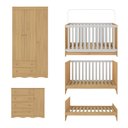 Ver mais imagens de Quarto de Bebê Completo Berço Americano 3 em 1 Colchão Realeza Multimóveis Mp4607 Madeirado