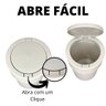 Lixeira Cesto 5l Click Abre Fácil com Tampa Esconde Sacola Cor Vermelha , Decora Todos Ambientes - 2