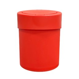 Lixeira Cesto 5l Click Abre fácil com Tampa Esconde Sacola cor VERMELHA , Decora Todos Ambientes - 1