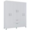 Roupeiro 6 Portas 915 Branco Poqq Branco - 1
