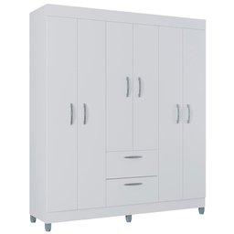 Roupeiro 6 Portas 915 Branco Poqq Branco - 1 Roupeiro 6 Portas 915 Branco Poqq Branco - 1