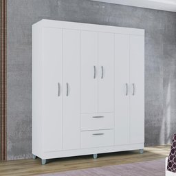 Roupeiro 6 Portas 915 Branco Poqq Branco - 4 Roupeiro 6 Portas 915 Branco Poqq Branco - 4