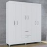 Roupeiro 6 Portas 915 Branco Poqq Branco - 3