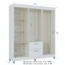 Roupeiro 6 Portas 915 Branco Poqq Branco - 7