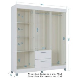 Roupeiro 6 Portas 915 Branco Poqq Branco - 7 Roupeiro 6 Portas 915 Branco Poqq Branco - 7