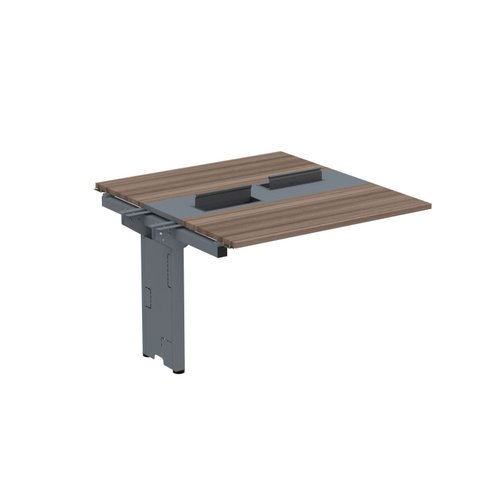 Complemento de Mesa Plataforma para Coworking para 2 Pessoas 140x140 140cm Industrial Marrom e Cinza